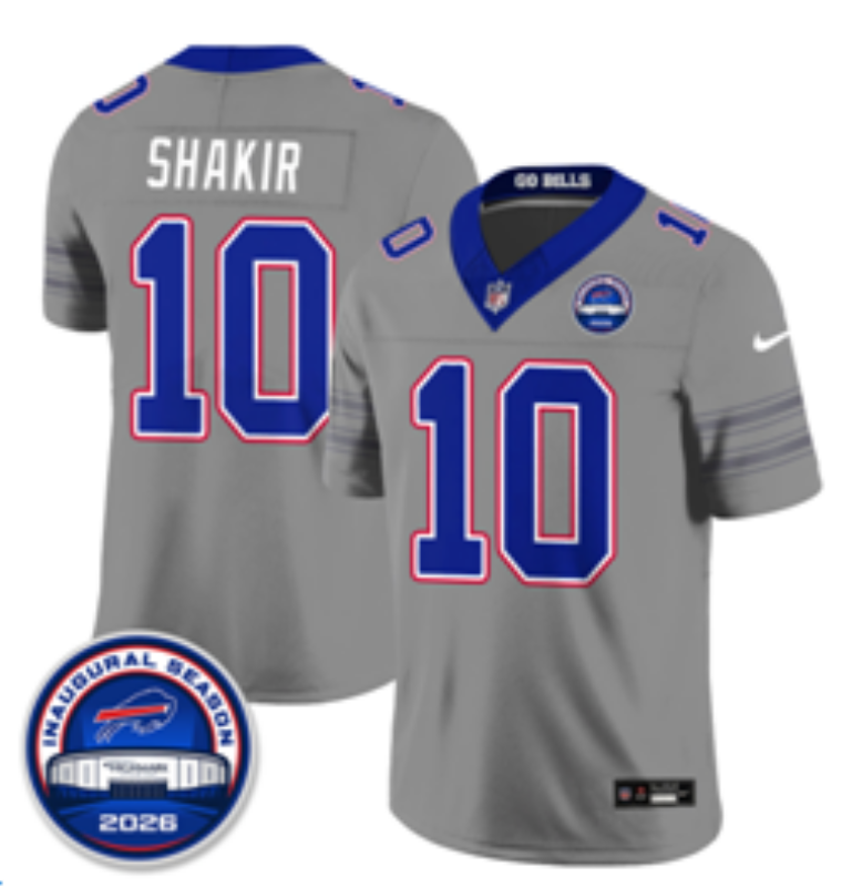 Men 2026 Buffalo Bills #10 Shakir grey Nike Limited NFL Jersey 08110->buffalo bills->NFL Jersey